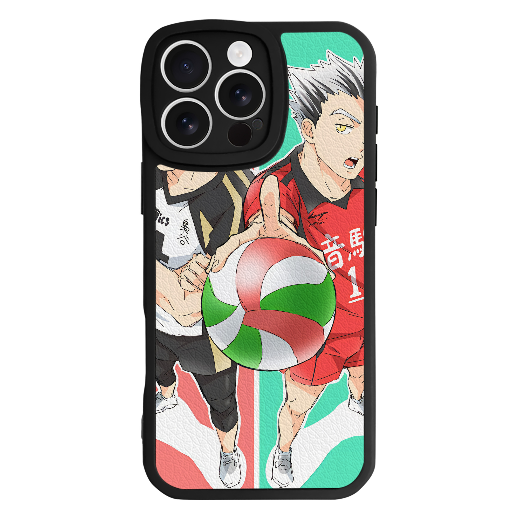 （画像用） ハイキュー!! Haikyu!! 【iPhone 16シリーズ対応】シリコンスマホケース（レザー調） 材質：シリコン